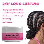 Extra Super Strong Hold Hair Gel for Braiding Vegan and Hair Dying Function