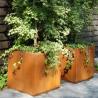 Buy cheap Large Metal Garden Pots Rusty Square Corten Steel Flower Planter Boxes from wholesalers