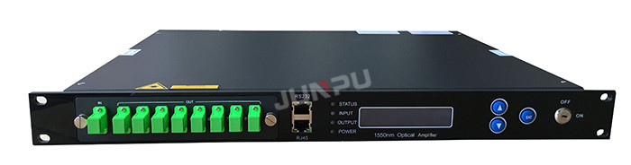 Network Catv EDFA Optical Amplifier 1550nm 8 Ports 18dbm SC APC 1U