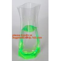 Buy cheap Square Plastic Vase,Plastic Flower Vases, transparent PVC bag, vase pouch, stand product