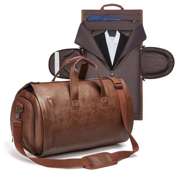 Buy cheap Wholesale outdoor PU leather luggage travel bag business suit bag men Duffel Travelling bag from wholesalers