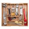 Buy cheap No Plastic Bamboo Kitchen Supplies Utensil Flatware Organizer For Narrow Drawers from wholesalers