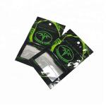 Custom printed logo hologram mylar zipper bag /printed holographic plastic bag