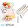 Buy cheap Eco-friendly reusable metal drinking straw stainless steel straw set with brush in blister card packing bagease bagplast from wholesalers