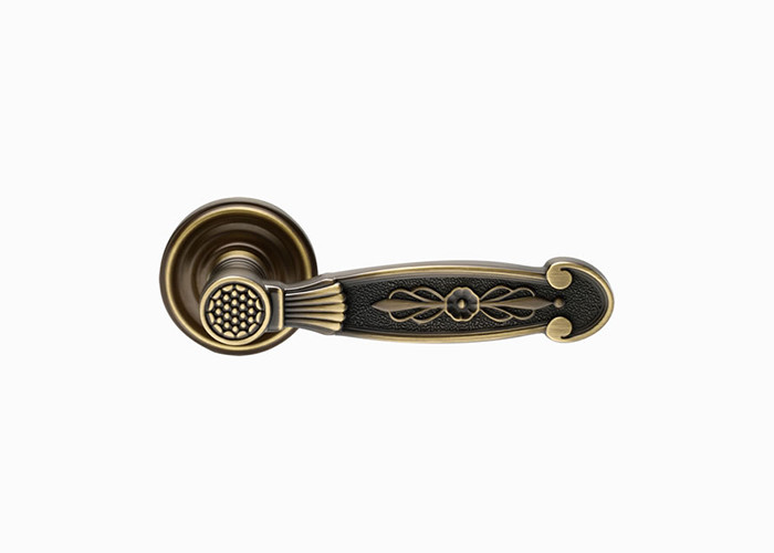 Brass Entrance Classic Door Handles And Keys 137mm 60mm OEM Support