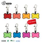 Rose Orange Blank Dog ID Tags Silicone Name Tags For Dogs Personalized