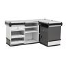 Buy cheap Customized Durability Cash Counter Table / Supermarket Steel Checkout Counters With Conveyer Belt from wholesalers