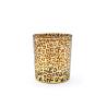 Buy cheap Gold Leopard Print Lead Free Glass Candle Cup 10cm Height from wholesalers