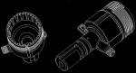 Single Cavity Plastic Injection Mold Tooling Black Pump Housing 20 - 64