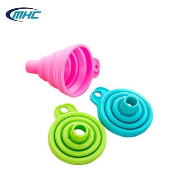 Buy cheap Mini Collapsible Silicone Kitchen Funnels Oil Liquid Reusable Customized Food Grade from wholesalers