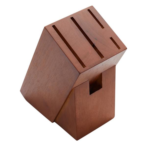 Buy cheap 10cm Brown Walnut Knife Block Set Stainless Steel Food Grade Sharpness 1.4kg from wholesalers