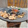 Buy cheap Rusty Red Corten Steel BBQ Grill 1000mm Log Burner Barbecue fire pit and grill from wholesalers