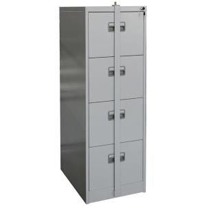 China Metal Filing Cabinet 4-Drawer With Secure Locking Bar Knockdown Structure on sale
