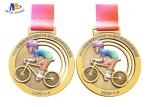 Stock Riding Medals Antique Brass Plating And Colorful Printing Relief Medailles