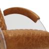 Buy cheap Real Leather Light Brown Contemporary Acrylic Armchair Defaico Furniture from wholesalers