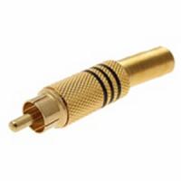 Buy cheap 24k Gold Plating RCA Cable Connectors , RCA Male Plug Connector VK10145 product
