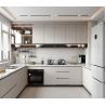 Buy cheap Handless Kitchen Cabinet Set Complete MDF Matt Wood Panel Stainless Steel Sink from wholesalers