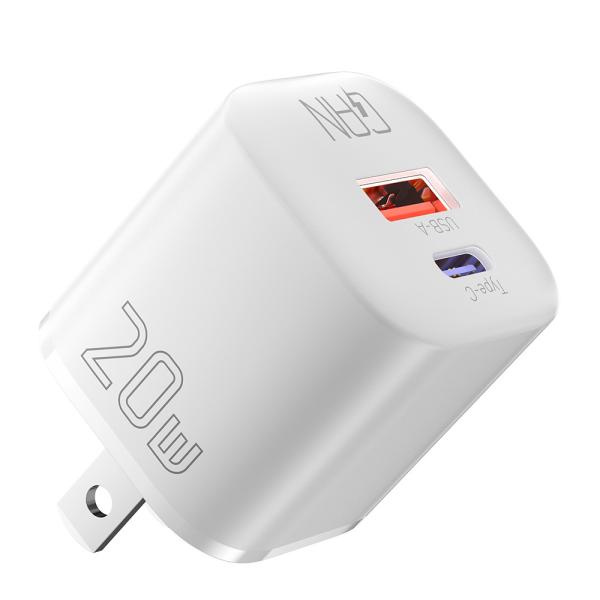 Buy cheap PD3.0 QC3.0 GaN Chargers USB A Type C USB C Phone Charger 20W ES-CD31 Series from wholesalers