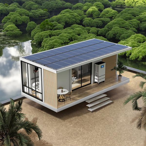 Buy cheap Designs Steel and Wooden Prefab Houses Full Content Prefab House with Solar Panel from wholesalers