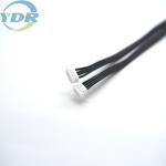 26AWG Black Flat Cables JST PHR-4 With Female 2.0 Pitch Connectors Reverse Sides
