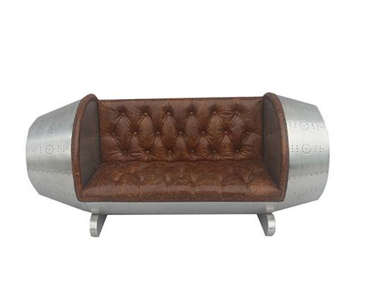 Buy cheap Tufted Buttons Aviator Sofa Alumium Covered Sofa from wholesalers