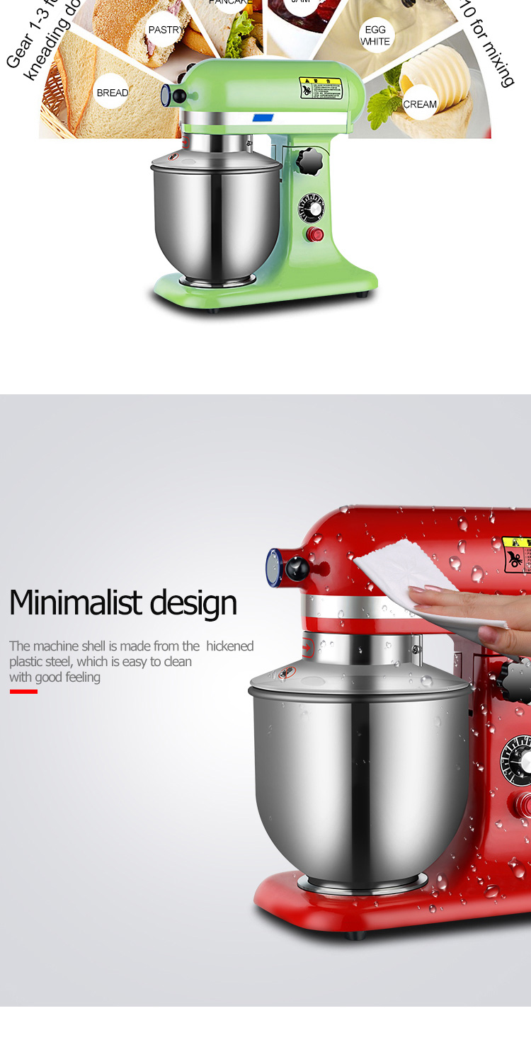 22KG Stainless Steel Multiple Color Spiral Kitchen Dough Mixer for Bread Beverage