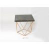 Buy cheap Rose Gold Metal Shelf Black Wood Coffee Tea Table from wholesalers