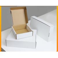 Buy cheap 15x15x5cm Biodegradable Corrugated Paper Box Plain White Folding Paper Box product