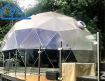 Outdoor White Red Yellow Commercial Dome Tent With Platform For Hotel Camping