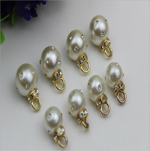High-grade handmade jewelry accessories zinc alloy gold metal rhinestone pearl