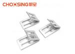 Silver Color Zig Zag Spring Clips , Metal Upholstery Clips Eliminating Friction
