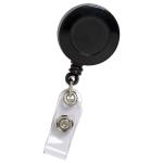 Black ID Card Accessories Retractable Id Badge Reels Belt Clip For Plastic Card
