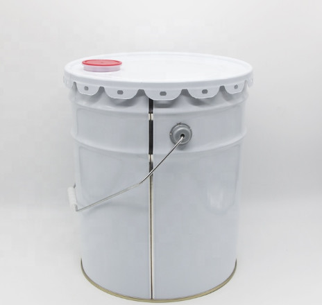 Flower Lid Paint Pail Bucket Cylindrical 20L Metal Bucket