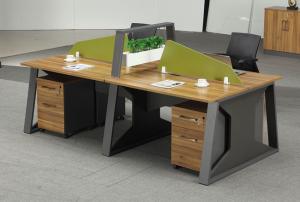 China Four Person Office Partition Workstation High Durability With PVC Seal Edge on sale