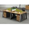 Buy cheap Four Person Office Partition Workstation High Durability With PVC Seal Edge from wholesalers