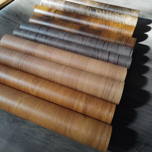 0.14mm PVC Decorative Laminating Film Wooden Texture Embossed Film Wood Design