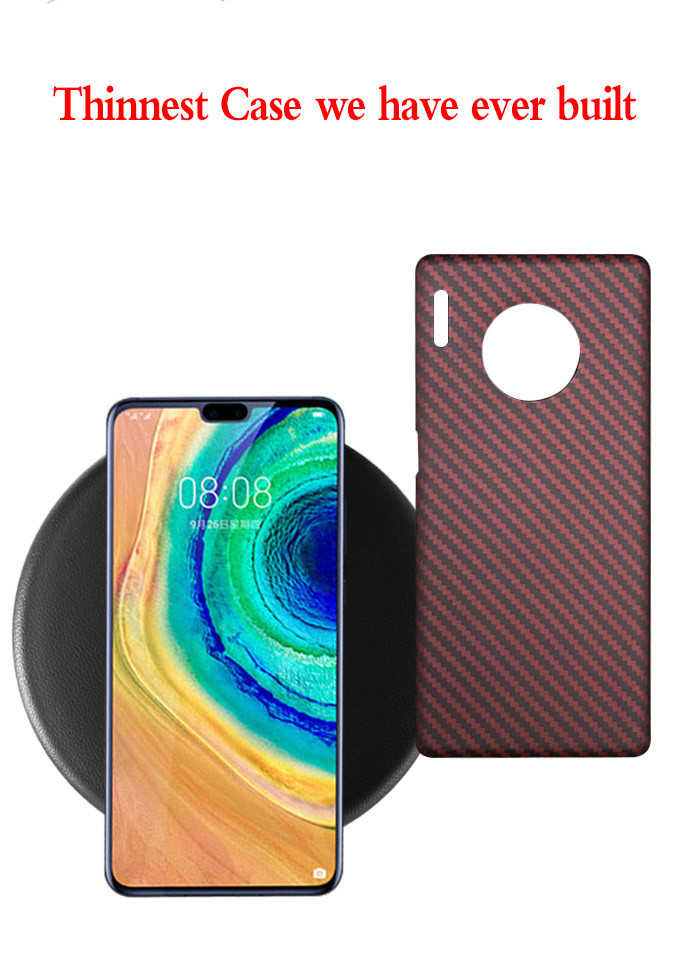 Red And Black Handmade Aramid Phone Case For Huawei Mate 30