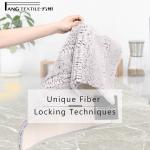 Rectangular Absorbent Anti Slip Bathroom Mat Shaggy Cozy Fluffy