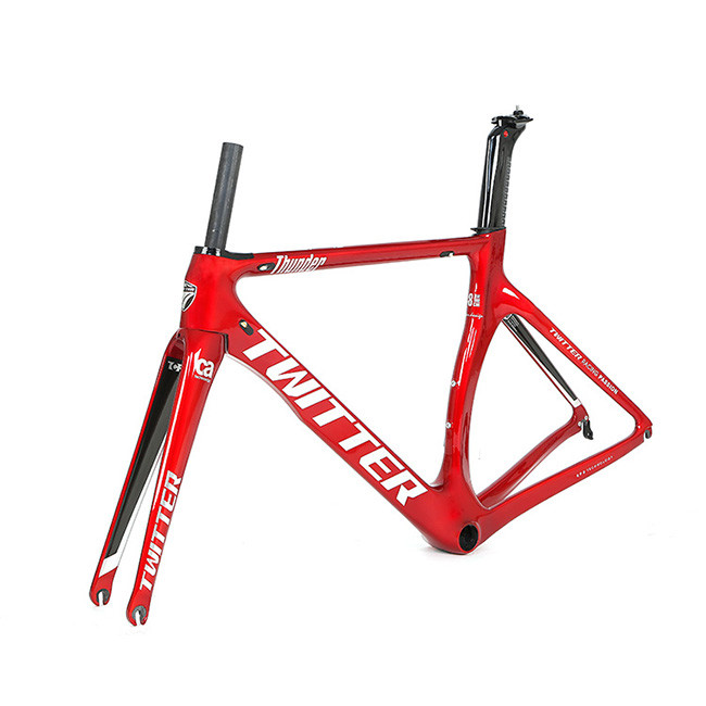 Wheel 700x25C Carbon Road Bike Frame , Carbon Rim Brake Frameset THUNDER-C 46cm