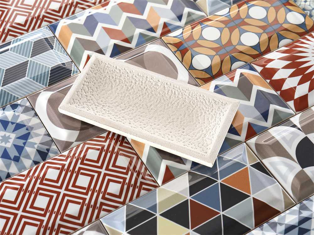 Artistic Bread Tiles,Modern Ceramic Wall Tiles 75x152mm For Wall Design And Dining Room