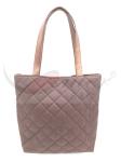 Brown Quilted Satin Polyester Handbags Womens Tote Bags With Eco Friendly
