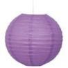 Buy cheap Hanging Decoration Wedding Paper Lantern , Purple Round Paper Lanterns Even Ribbing from wholesalers