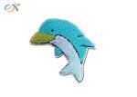 Embroidery Logo Shaped Custom Chenille Patches Green Color Alien Sew On For