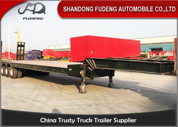 Buy cheap 100 Ton Heavy Equipment Lowboy Trailer , BPW Axle Lowboy Flatbed Trailer from wholesalers