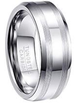 Buy cheap Polished Tungsten Steel Carbide Wedding Engagement Rings for Men Fashion Jewelry from wholesalers