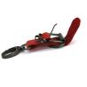 Buy cheap 2cm Red Leather Key Chain Gun Color Alloy Material Adjustable ODM from wholesalers
