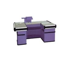 Buy cheap Grocery Store Checkout Counter Stainless Electrastatic Spray Cashier Desk product