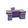 Buy cheap Grocery Store Checkout Counter Stainless Electrastatic Spray Cashier Desk from wholesalers
