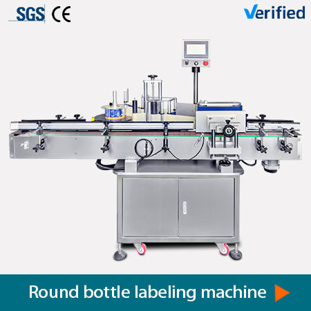 YM630 3 heads Fully Automatic Roll to Roll three sides Flat Square Bottle Labeler