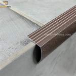 Metal Stair Nose Trim Metal Stair Nosing Anti Slip Luxury Coffee Profile For